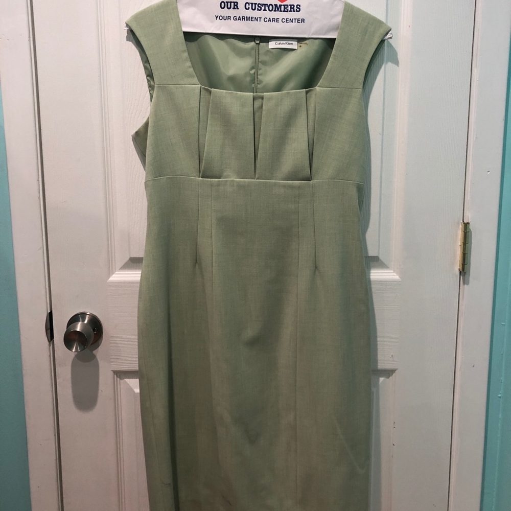 Pale green Calvin Klein Sheath Dress